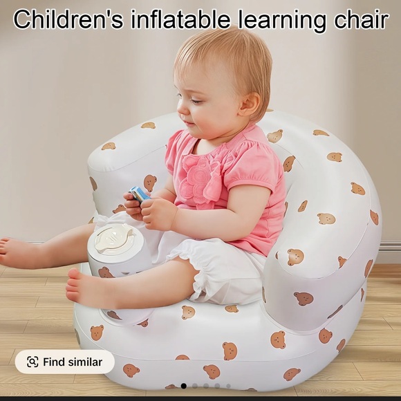 Adorable Bear Print Inflatable Chair - Picture 2 of 5
